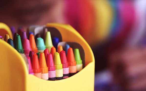 Children's crayon selection