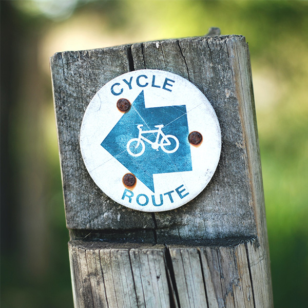 Cycle route sign.