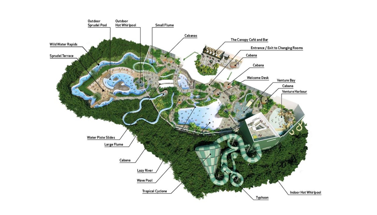 Map of Longleat Forests Subtropical Swimming Paradise