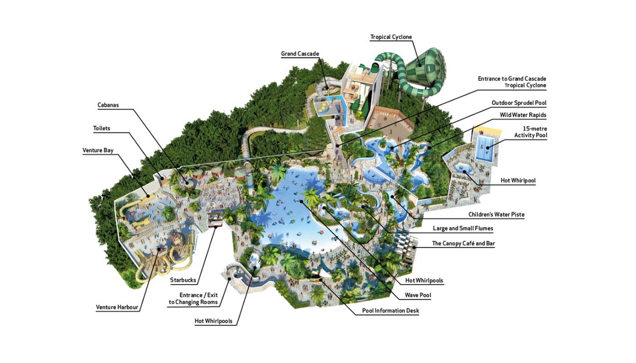 Map of Sherwood Forests Subtropical Swimming Paradise