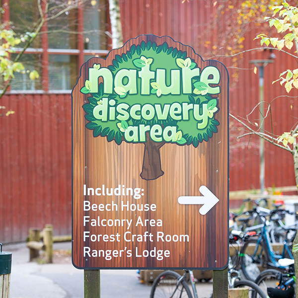 Nature discovery area sign