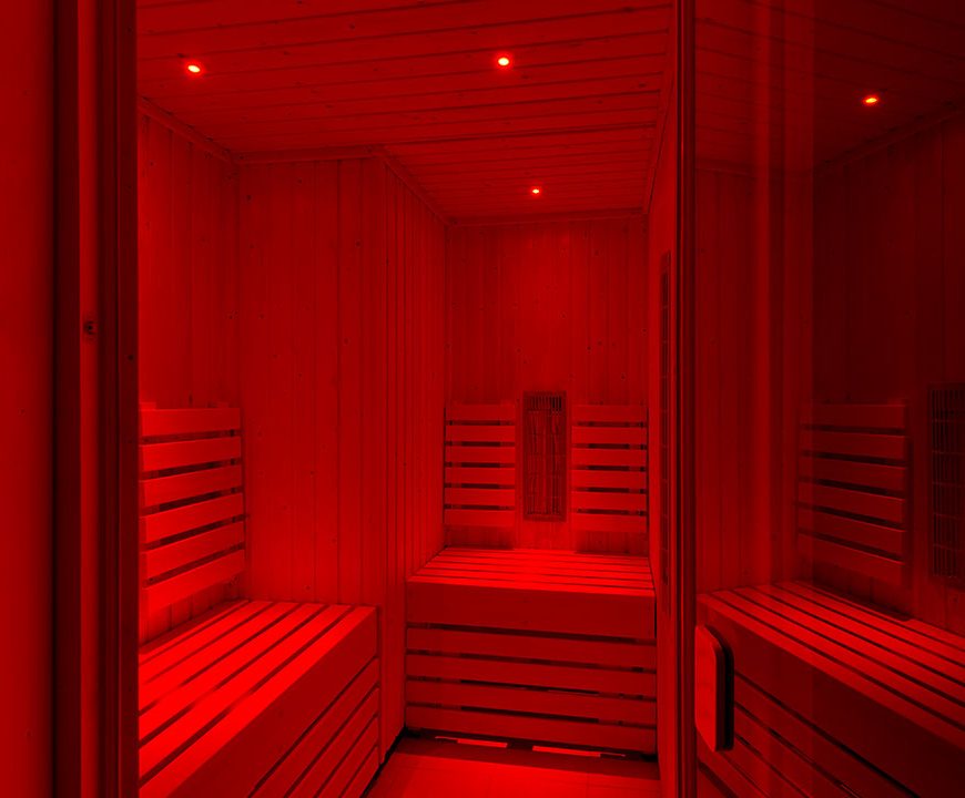 The infrared sauna in the luxury Penthouse Apartments