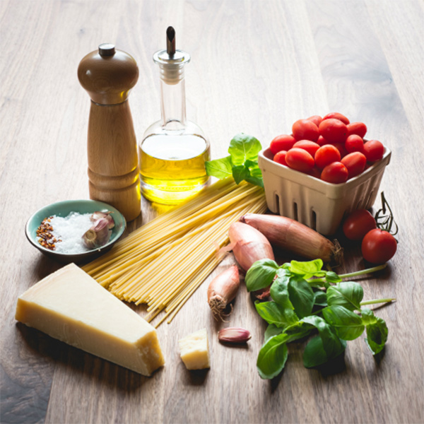 Ingredients for one-pot pasta