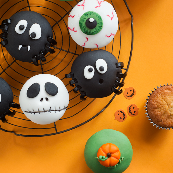 Finished spooky cupcakes
