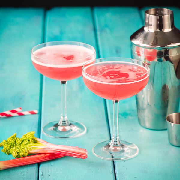 Two Rhubarb cocktails