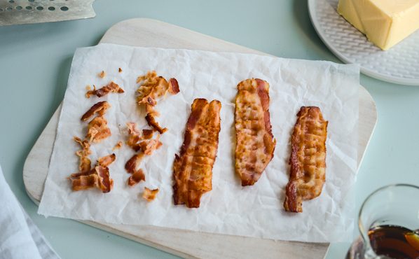 Bacon on a baking sheet