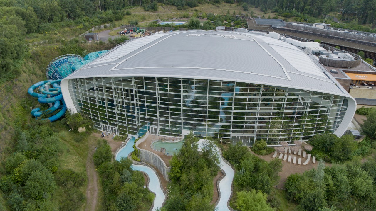 Exterior of the Subtropical Swimming Paradise at Woburn Forest