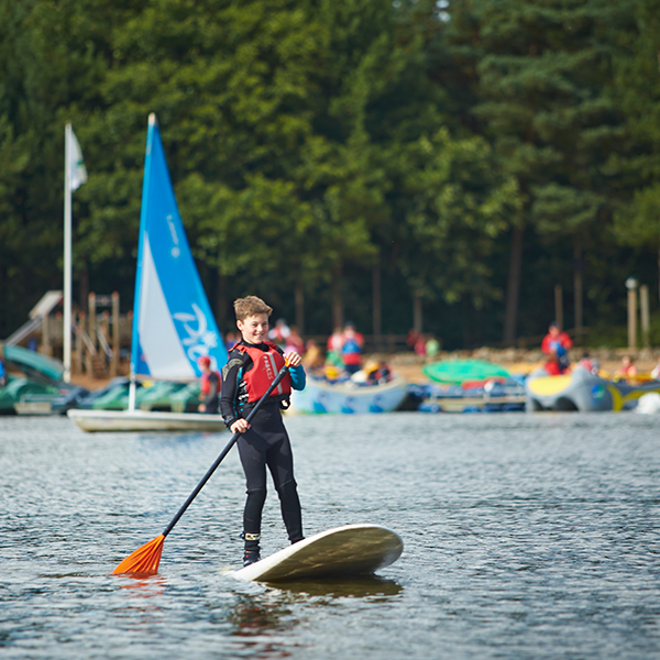 Boy on a paddleboard